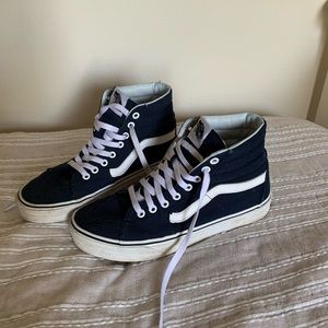 Vans high tops navy blue